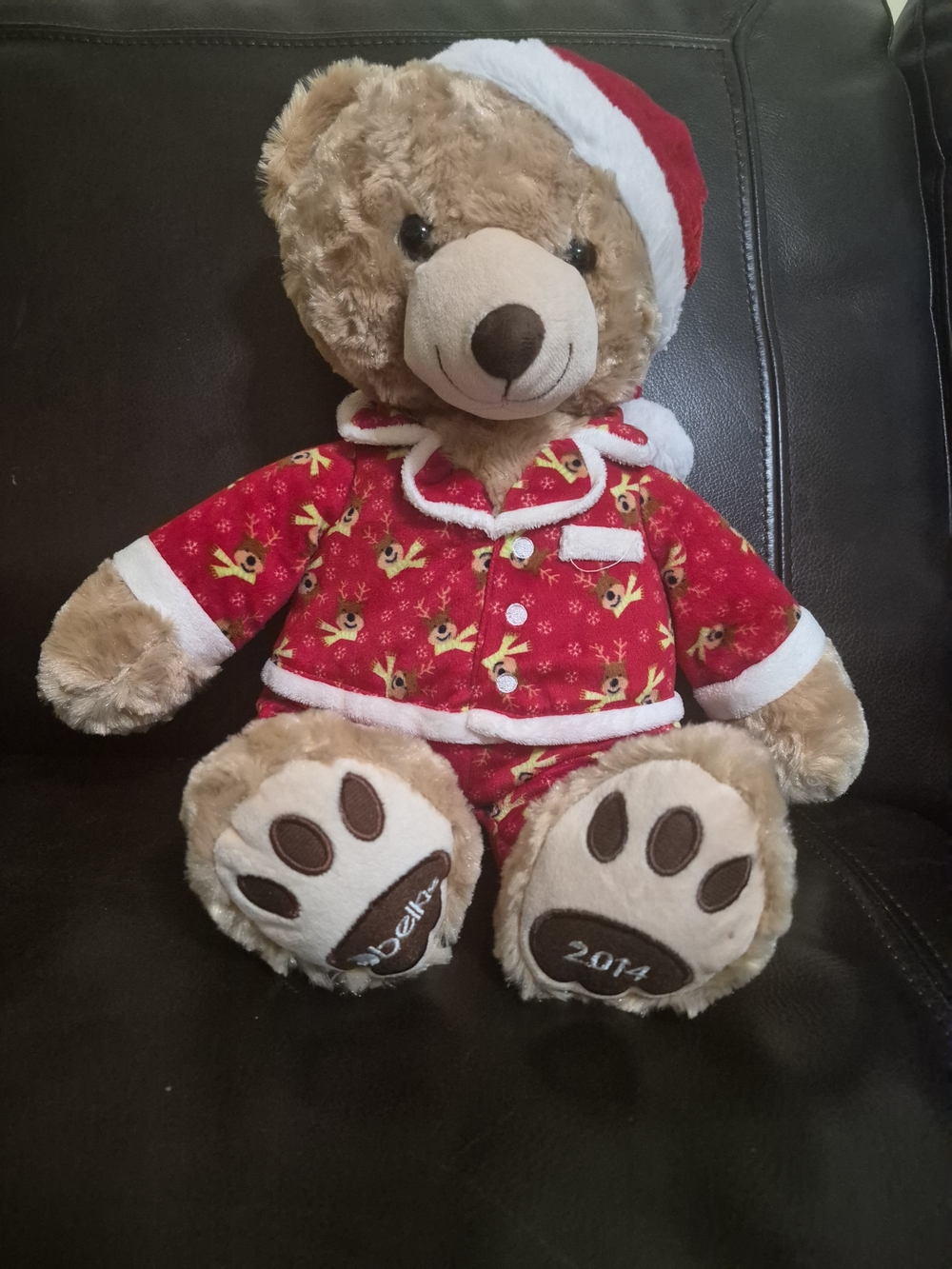 Kids Red Reindeer Pajama Set - Plush Holiday Bear